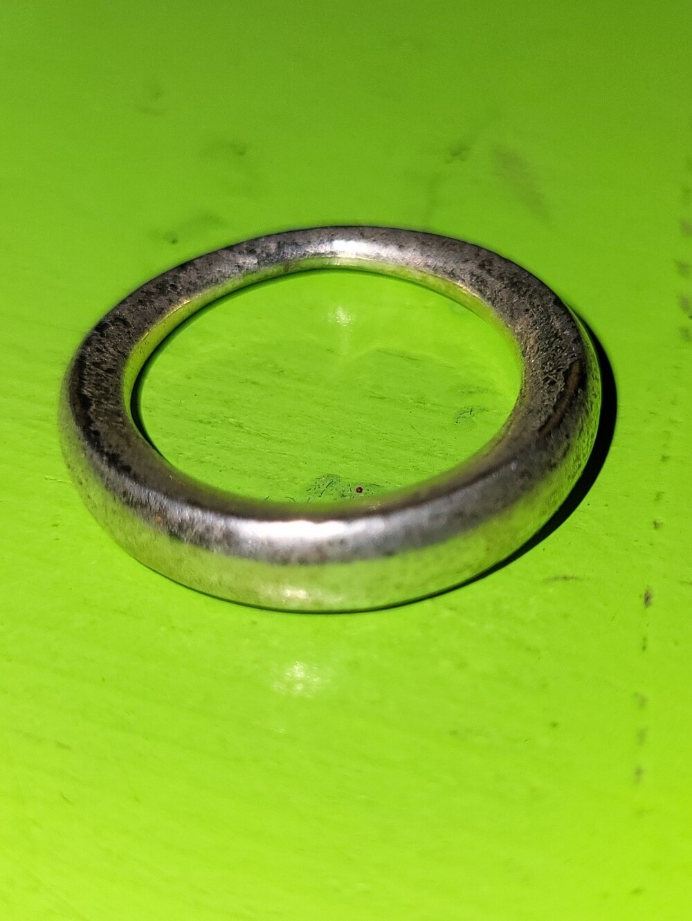 Vintage Chunky Brutalist Metal Band Ring Heavy Minimalist Domed Statement Ring